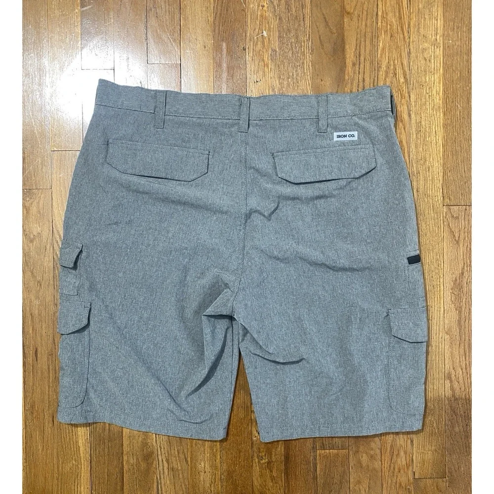 Men's Lighweight Performance Cargo Shorts Gray Preppy Golf Resort Wear Size‎ 38